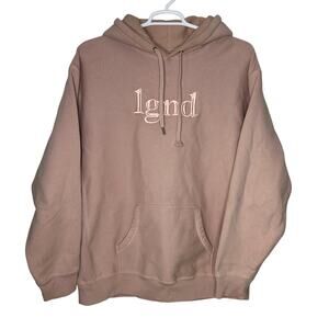 LGND Supply Co Men's 3XL Hoodie Sweatshirt Embroidered Logo‎ Pink Heavyweight
